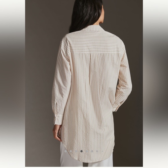 Anthropologie Longline Buttondown Size X-Small - Picture 3 of 5